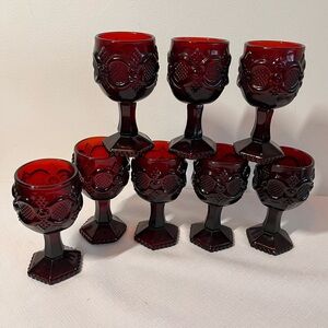 AVON CAPE COD Wine or liquor glasses. Gorgeous! Set if 8